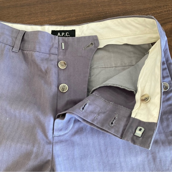 A.P.C. Slim Cotton Blend Pants Gray Size XS 33” Inseam - Picture 4 of 12